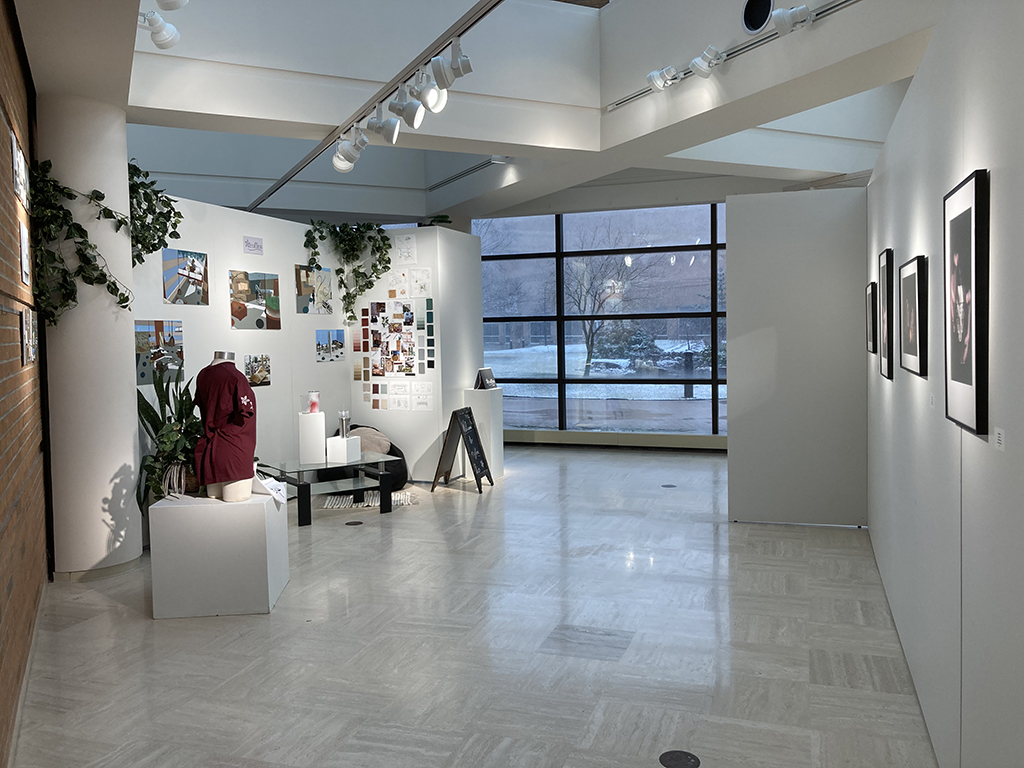 back wall looking south Long installation